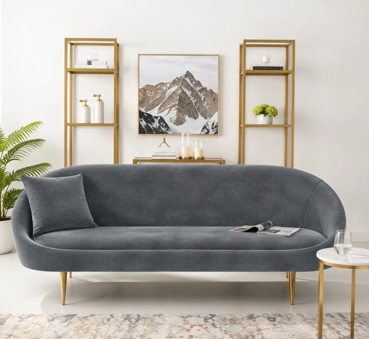 كنبة قطيفة بتصميم عصري– SZ445