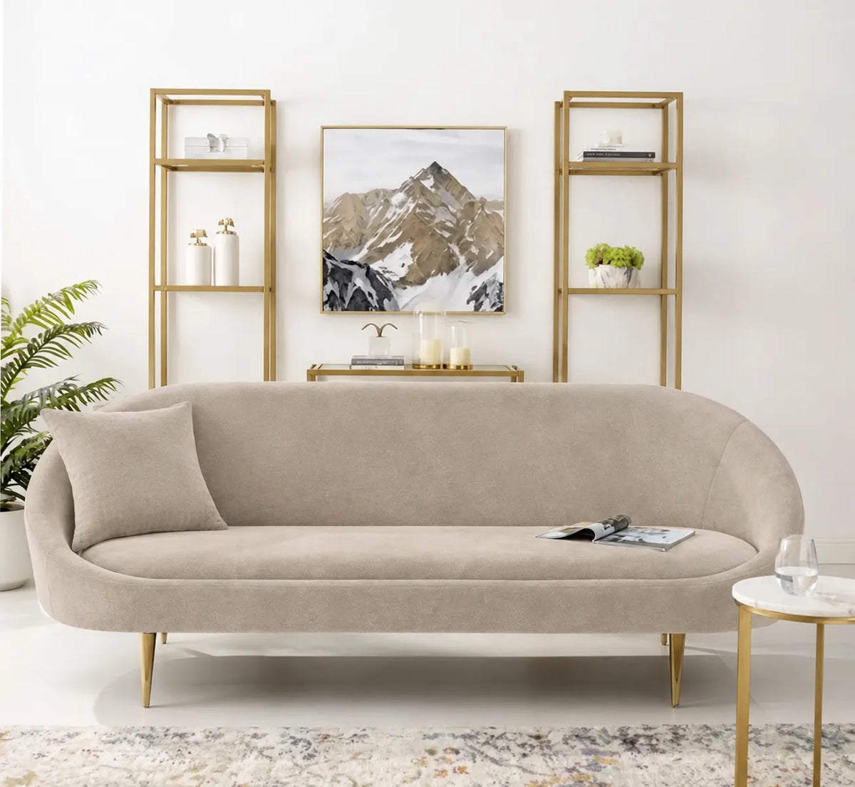 كنبة قطيفة بتصميم عصري– SZ445
