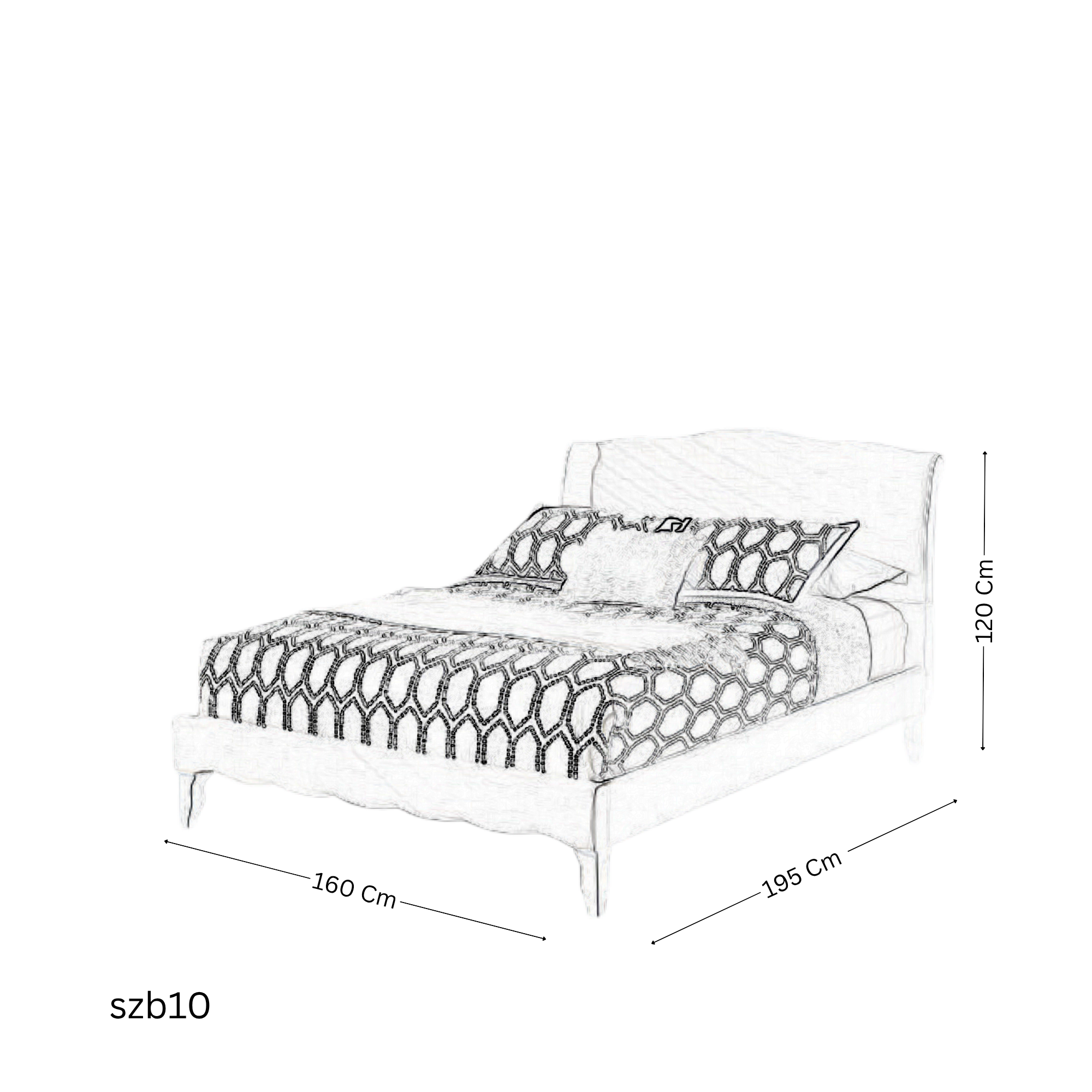 szb10 -سرير 160سم كتان