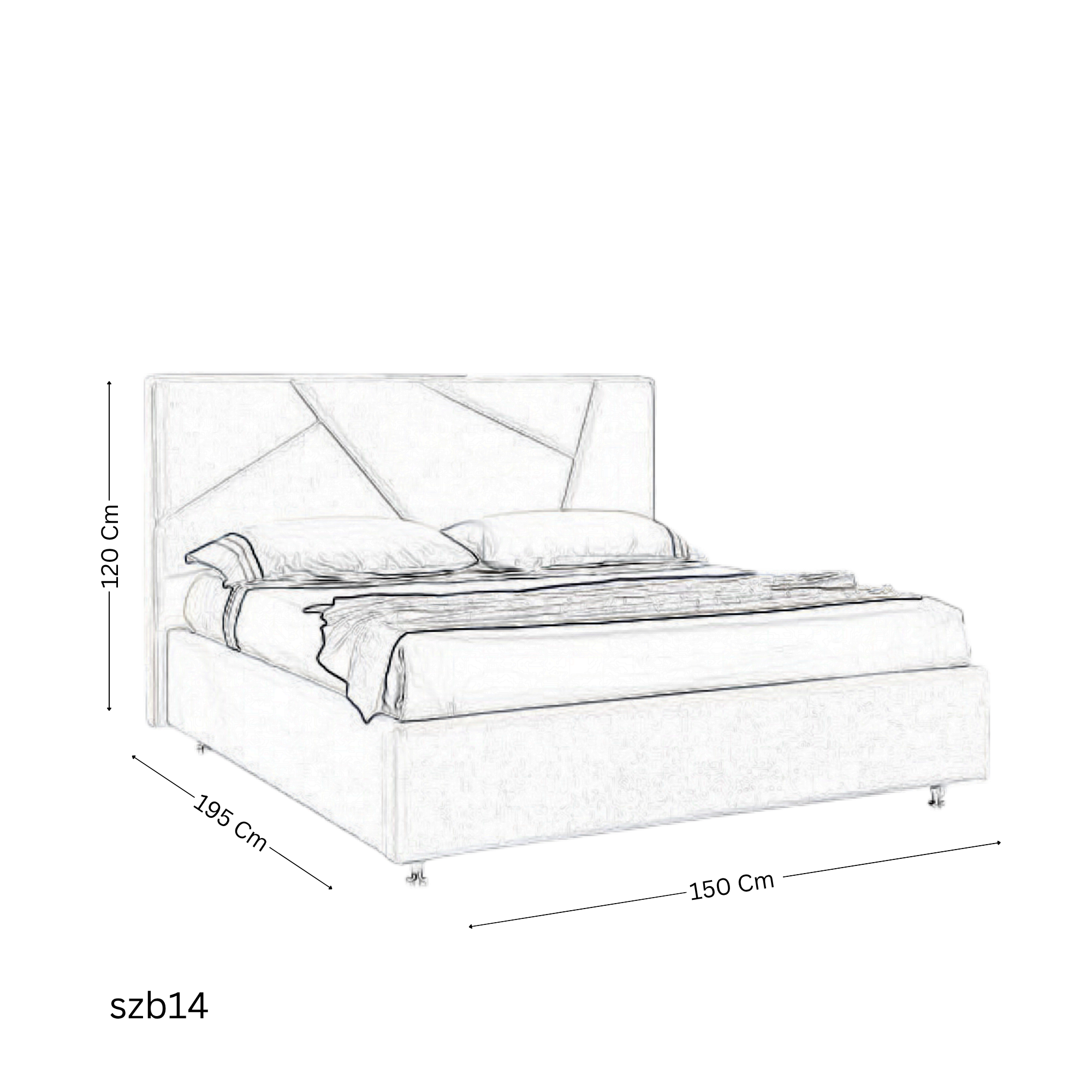szb14 -سرير 150سم مودرن