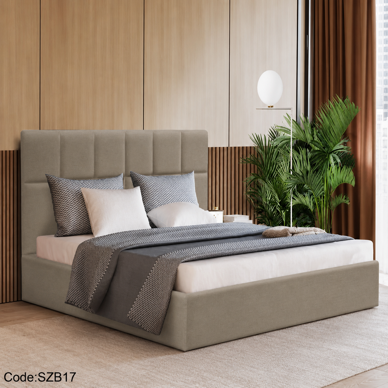 szb17 160 cm Bed Gray