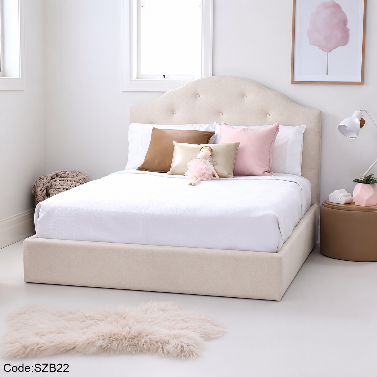 Children's Wooden Bed Size 120 cm - szb22