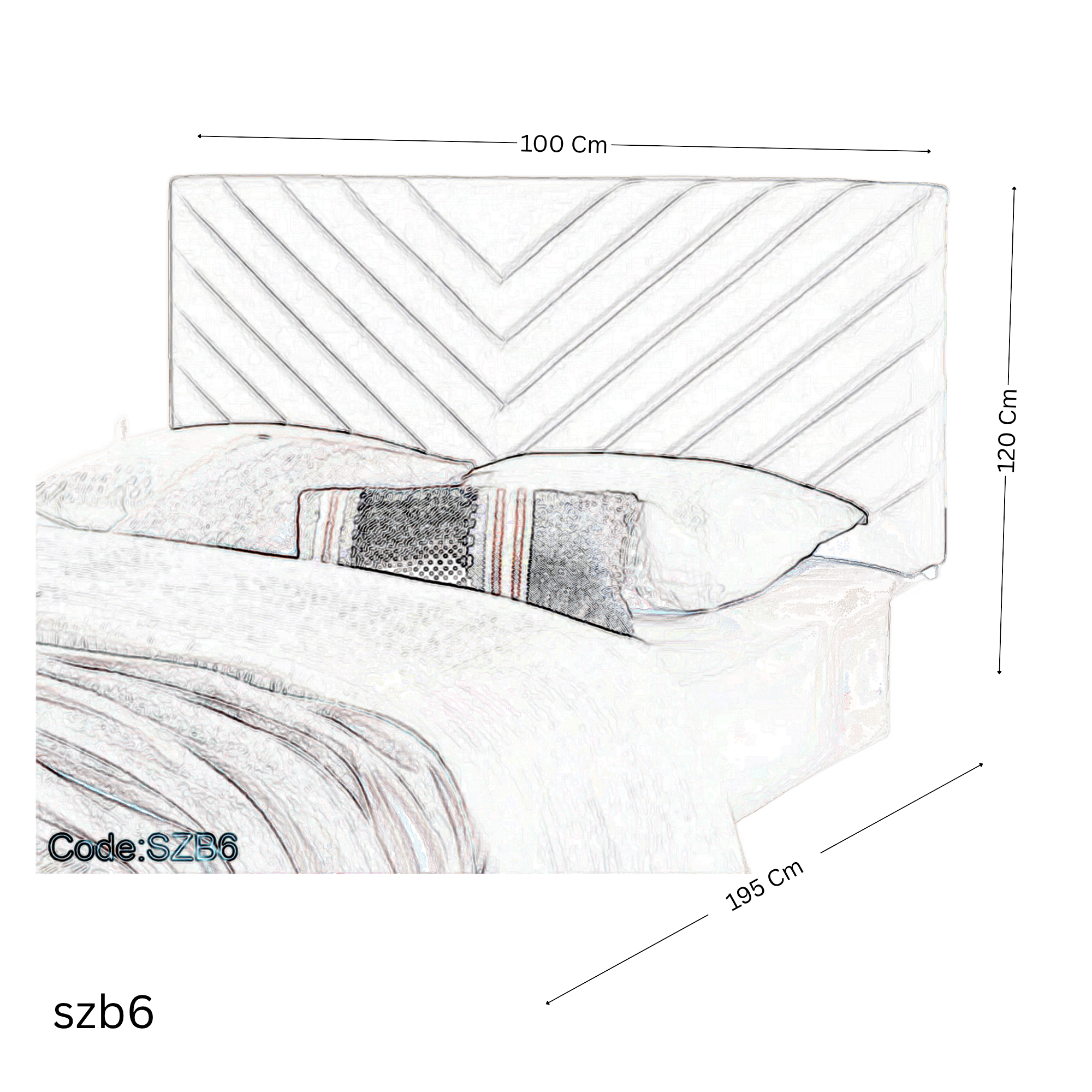 szb6 - سرير كابتونيه 100 سم