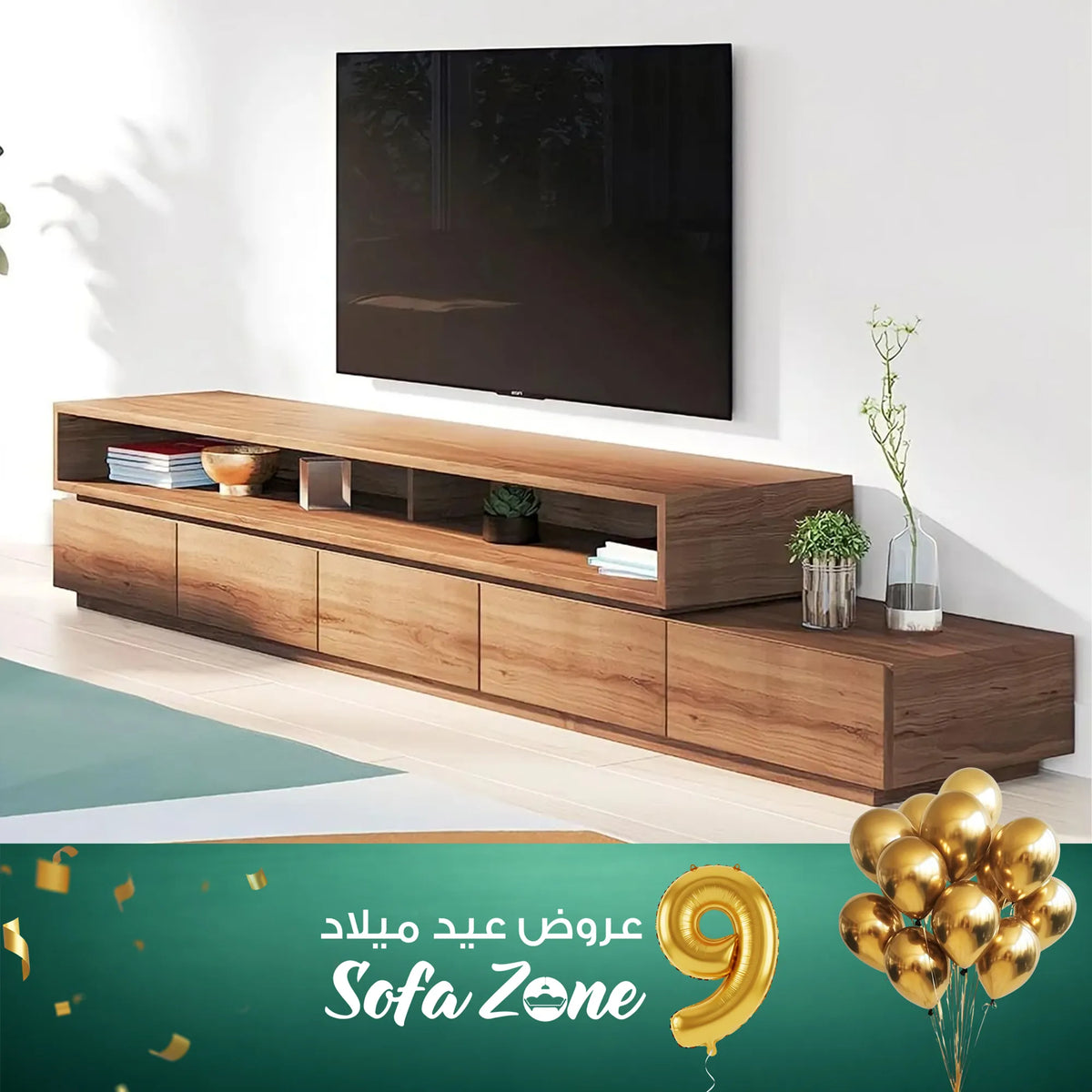 ترابيزة شاشة كبيرة من خشب MDF – SZS07