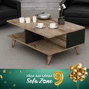 ترابيزة قهوة بني وأسود برف سفلي – SZS29