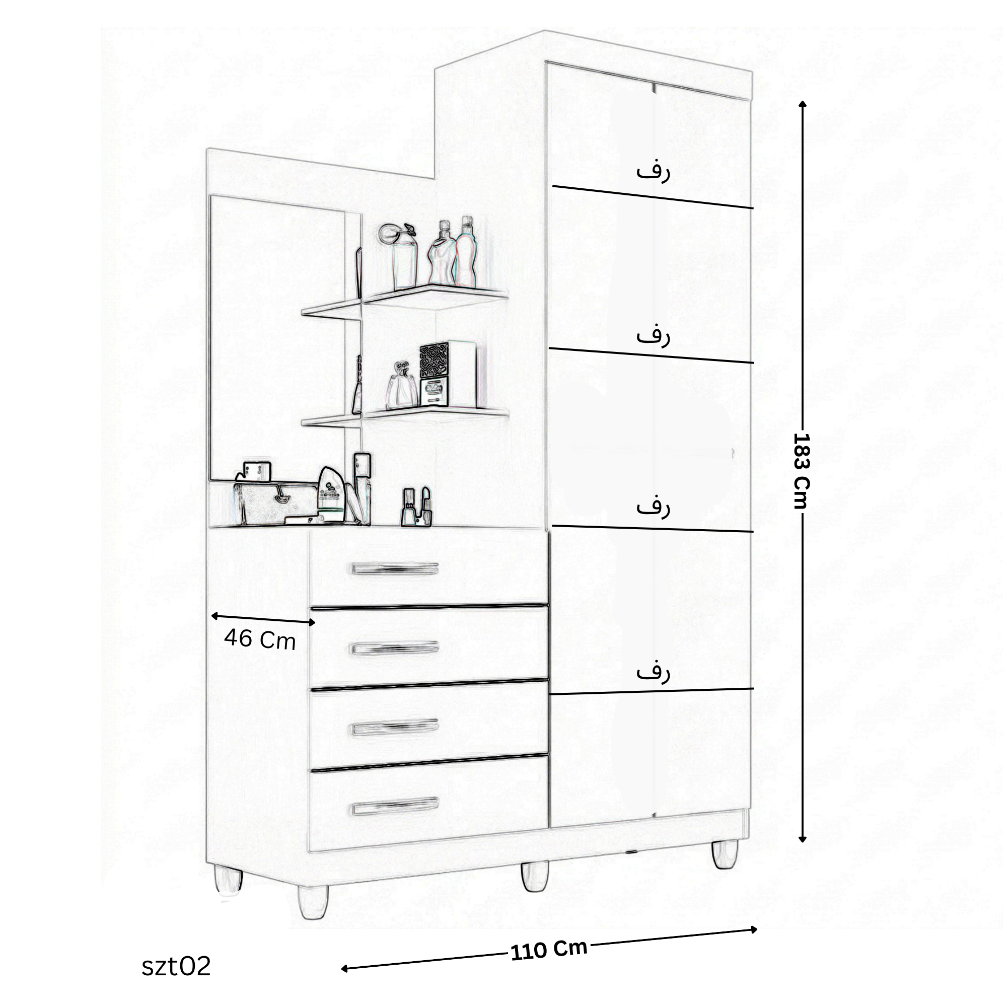 Dresser szt02 - mdf