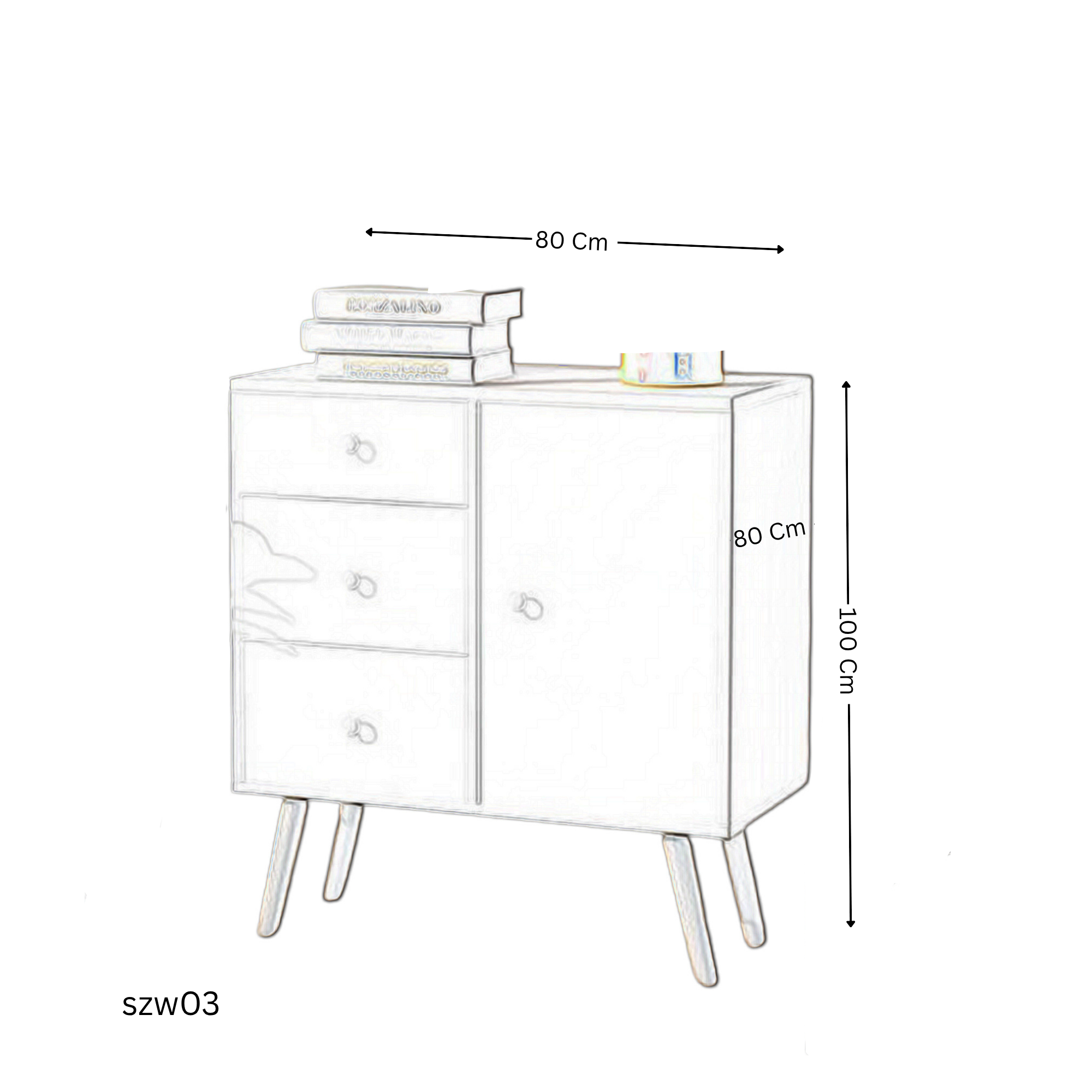 وحدة ادراج مودرن بضلفة-szw03